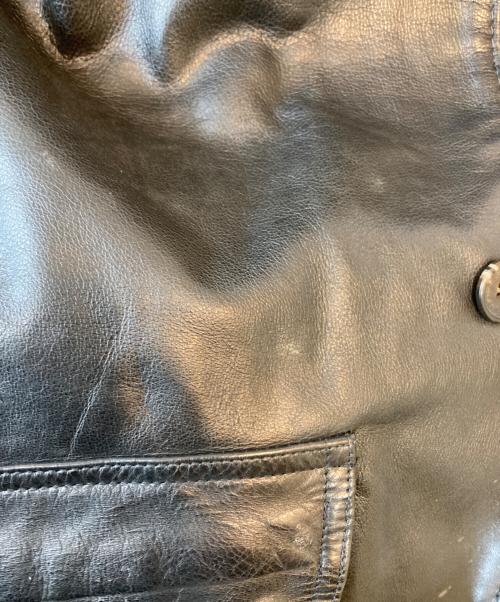 POLO RALPH LAUREN（ポロ・ラルフローレン）POLO RALPH LAUREN (ポロ・ラルフローレン) ポニーなしレザーカーコート ブラック サイズ:Lの古着・服飾アイテム