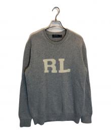 POLO RALPH LAUREN（ポロ・ラルフローレン）の古着「RLロゴニット」｜グレー