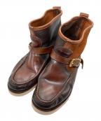 RUSSELL MOCCASINラッセルモカシン）の古着「スウェード切替ノックアバウトブーツ」｜ブラウン