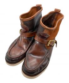 RUSSELL MOCCASIN（ラッセルモカシン）の古着「スウェード切替ノックアバウトブーツ」｜ブラウン