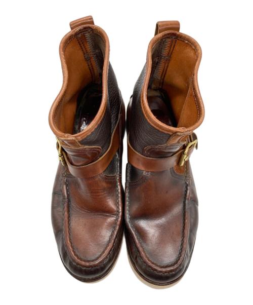 RUSSELL MOCCASIN（ラッセルモカシン）RUSSELL MOCCASIN (ラッセルモカシン) スウェード切替ノックアバウトブーツ ブラウン サイズ:8 1/2の古着・服飾アイテム