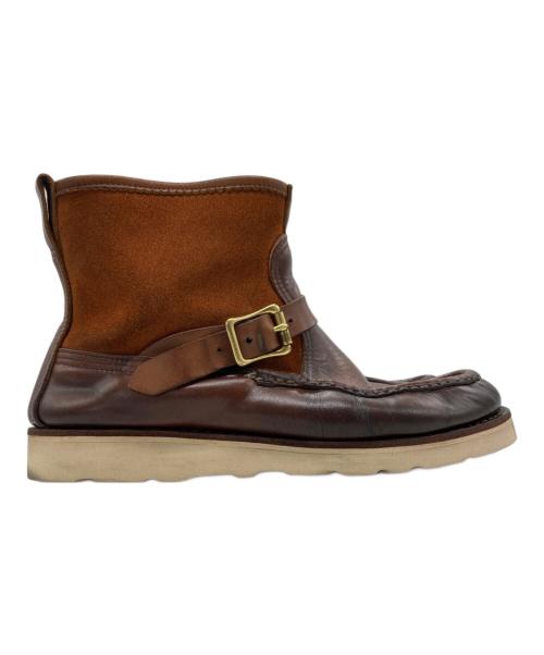 RUSSELL MOCCASIN（ラッセルモカシン）RUSSELL MOCCASIN (ラッセルモカシン) スウェード切替ノックアバウトブーツ ブラウン サイズ:8 1/2の古着・服飾アイテム