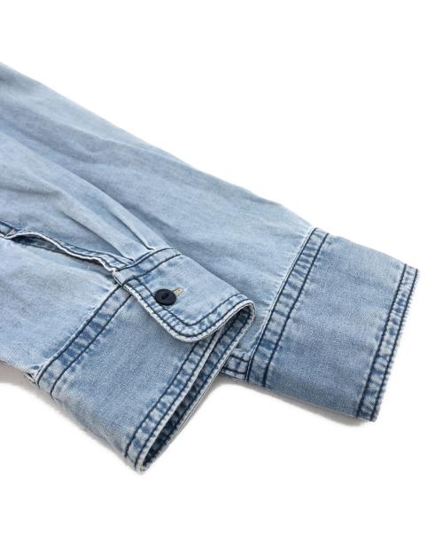 Whim Gazette（ウィムガゼット）Whim Gazette (ウィムガゼット) ライトオンスデニムシャツ ブルー サイズ:Fの古着・服飾アイテム