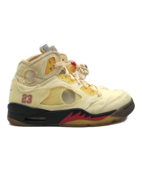 OFFWHITE（オフホワイト）OFFWHITE (オフホワイト) NIKE (ナイキ) AIR JORDAN 5 RETRO SP（エアジョーダン 5 レトロ スペシャル） イエロー サイズ:US8.5の古着・服飾アイテム