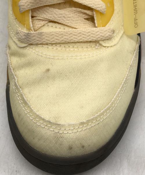 OFFWHITE（オフホワイト）OFFWHITE (オフホワイト) NIKE (ナイキ) AIR JORDAN 5 RETRO SP（エアジョーダン 5 レトロ スペシャル） イエロー サイズ:US8.5の古着・服飾アイテム