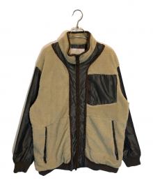 WHITE MOUNTAINEERING（ホワイトマウンテ二アニング）の古着「GORE-TEX INFINIUM W STITCHED QUILTED BOA JACKET」｜ベージュ×グレー