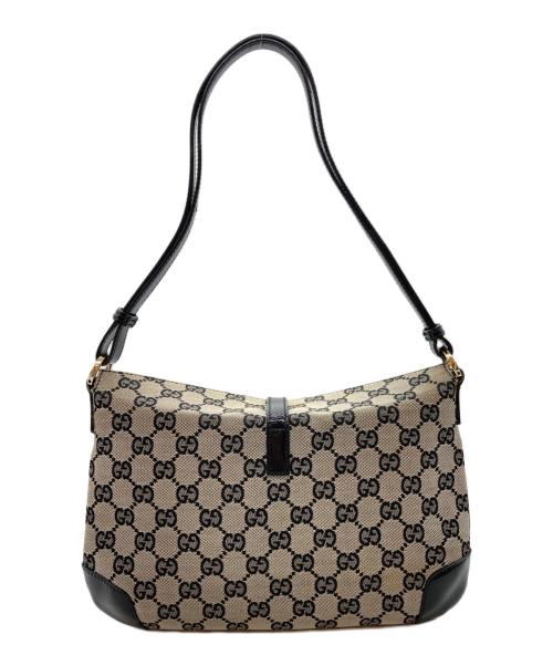 GUCCI（グッチ）GUCCI (グッチ) GGキャンパスワンショルダーバッグ ベージュの古着・服飾アイテム