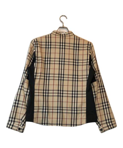BURBERRY BLACK LABEL（バーバリーブラックレーベル）BURBERRY BLACK LABEL (バーバリーブラックレーベル) ノバチェック ライダースジャケット ベージュ サイズ:Mの古着・服飾アイテム