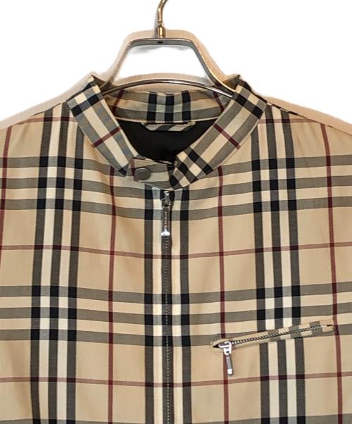 BURBERRY BLACK LABEL（バーバリーブラックレーベル）BURBERRY BLACK LABEL (バーバリーブラックレーベル) ノバチェック ライダースジャケット ベージュ サイズ:Mの古着・服飾アイテム