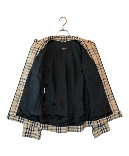 BURBERRY BLACK LABEL（バーバリーブラックレーベル）BURBERRY BLACK LABEL (バーバリーブラックレーベル) ノバチェック ライダースジャケット ベージュ サイズ:Mの古着・服飾アイテム
