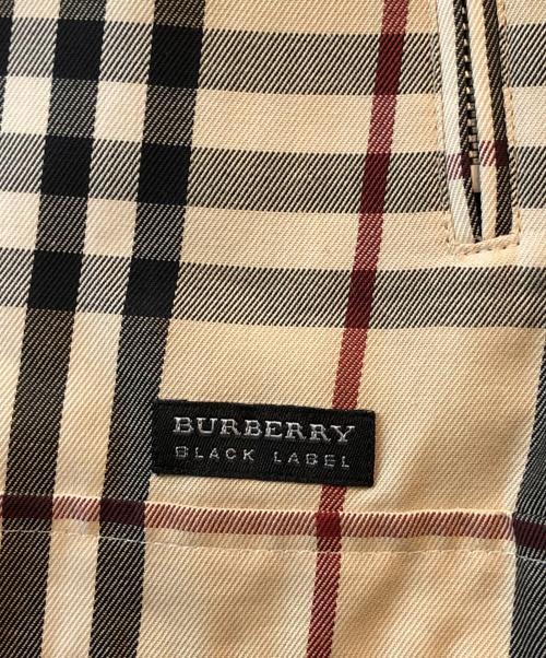 BURBERRY BLACK LABEL（バーバリーブラックレーベル）BURBERRY BLACK LABEL (バーバリーブラックレーベル) ノバチェック ライダースジャケット ベージュ サイズ:Mの古着・服飾アイテム