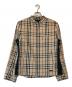 BURBERRY BLACK LABEL（バーバリーブラックレーベル）の古着「ノバチェック ライダースジャケット」｜ベージュ
