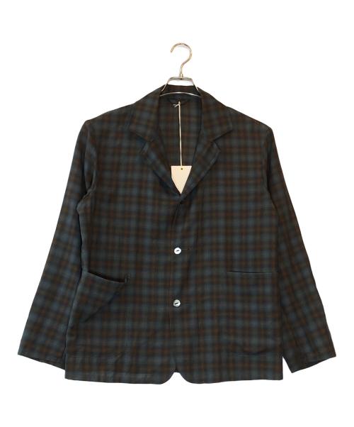 ULTERIOR（アルテリア）ULTERIOR (アルテリア) Ex.SUPER LIGHT FADED CHECK JKT ブラウン サイズ:３の古着・服飾アイテム
