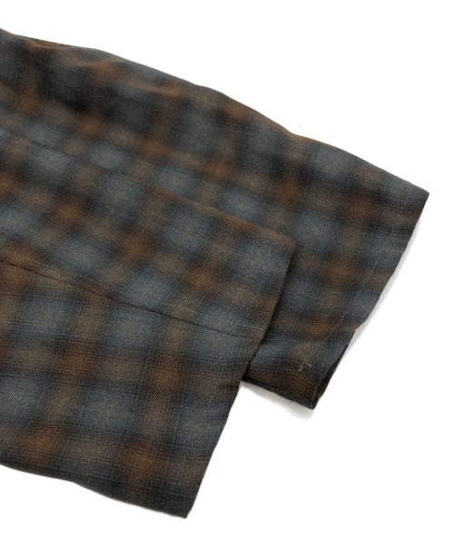 ULTERIOR（アルテリア）ULTERIOR (アルテリア) Ex.SUPER LIGHT FADED CHECK JKT ブラウン サイズ:３の古着・服飾アイテム