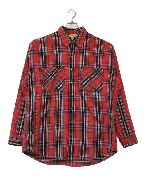 ST JOHN'S BAY（セントジョンズベイ）ST JOHN'S BAY (セントジョンズベイ) ネルシャツ レッド サイズ:XLの古着・服飾アイテム