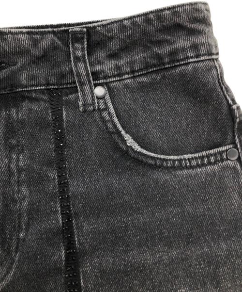 Gaëlle Paris NOIR（ガエル パリ ノワール）Gaëlle Paris NOIR (ガエル パリ ノワール) ワイドデニムパンツ ブラック サイズ:26の古着・服飾アイテム