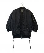 MAISON SPECIALメゾンスペシャル）の古着「リバーシブルナイロンオーバーMA-1」｜ブラック