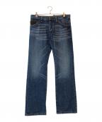 DSQUARED2ディースクエアード）の古着「Dsquared² DC DC Leather Pocket & Frog Buttons Jeans」｜インディゴ