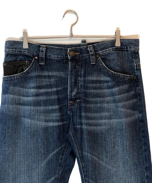 DSQUARED2（ディースクエアード）DSQUARED2 (ディースクエアード) Dsquared² DC DC Leather Pocket & Frog Buttons Jeans インディゴ サイズ:50の古着・服飾アイテム