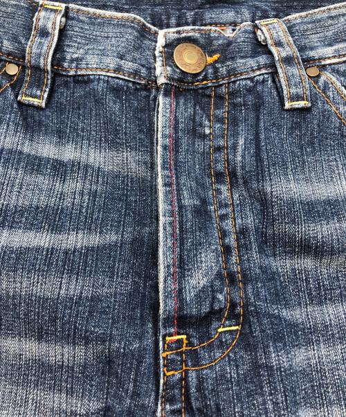 DSQUARED2（ディースクエアード）DSQUARED2 (ディースクエアード) Dsquared² DC DC Leather Pocket & Frog Buttons Jeans インディゴ サイズ:50の古着・服飾アイテム