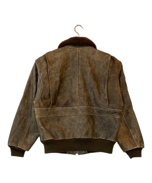 USED（USED）USED (USED) パッチ付きフライトジャケット ブラウン サイズ:下記参照の古着・服飾アイテム