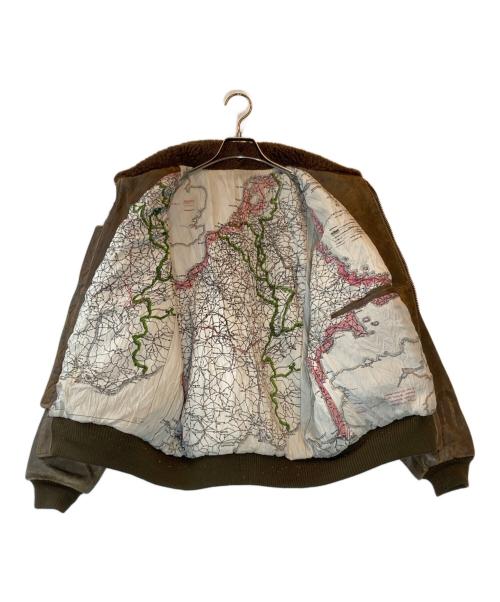 USED（USED）USED (USED) パッチ付きフライトジャケット ブラウン サイズ:下記参照の古着・服飾アイテム