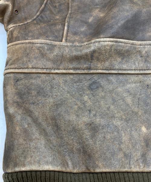 USED（USED）USED (USED) パッチ付きフライトジャケット ブラウン サイズ:下記参照の古着・服飾アイテム