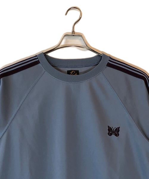 Needles（ニードルズ）Needles (ニードルズ) Track Crew Neck Shirt - Poly Smooth ブルー サイズ:Lの古着・服飾アイテム