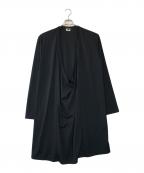 COMME des GARCONS HOMME PLUSコムデギャルソンオムプリュス）の古着「ドレープエステルロング丈カットソー」｜ブラック