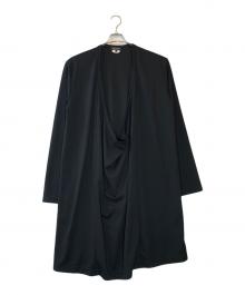 COMME des GARCONS HOMME PLUS（コムデギャルソンオムプリュス）の古着「ドレープエステルロング丈カットソー」｜ブラック