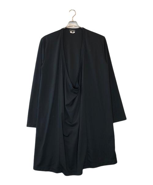 COMME des GARCONS HOMME PLUS（コムデギャルソンオムプリュス）COMME des GARCONS HOMME PLUS (コムデギャルソンオムプリュス) ドレープエステルロング丈カットソー ブラック サイズ:Lの古着・服飾アイテム