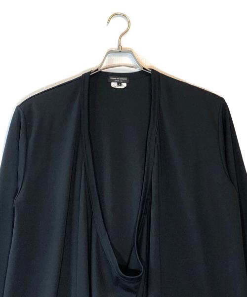 COMME des GARCONS HOMME PLUS（コムデギャルソンオムプリュス）COMME des GARCONS HOMME PLUS (コムデギャルソンオムプリュス) ドレープエステルロング丈カットソー ブラック サイズ:Lの古着・服飾アイテム