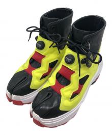 Maison Margiela×REEBOK（メゾンマルジェラ×リーボック）の古着「Tabi Instapump Fury」｜イエロー×ホワイト×ブラック