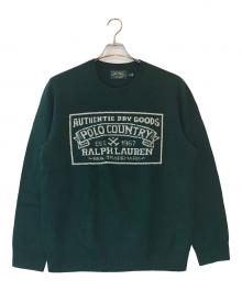 POLO COUNTRY（ポロカントリー）の古着「ウールアルパカ クルーネックニット」｜グリーン
