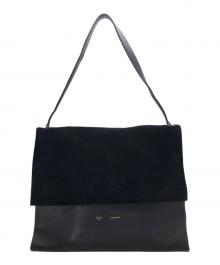 CELINE（セリーヌ）の古着「オールソフト スウェード切替ワンショルダーバッグ」｜ブラック