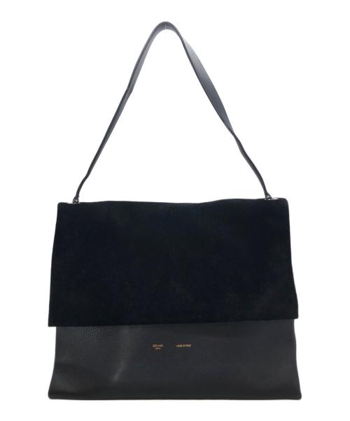 CELINE（セリーヌ）CELINE (セリーヌ) オールソフト スウェード切替ワンショルダーバッグ ブラックの古着・服飾アイテム