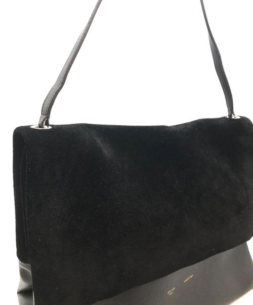 CELINE（セリーヌ）CELINE (セリーヌ) オールソフト スウェード切替ワンショルダーバッグ ブラックの古着・服飾アイテム