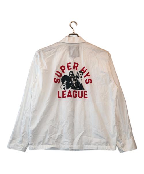 Hysteric Glamour（ヒステリックグラマー）Hysteric Glamour (ヒステリックグラマー) SUPER HYS LEAGUE ジップアップブルゾン ホワイト サイズ:X-Largeの古着・服飾アイテム