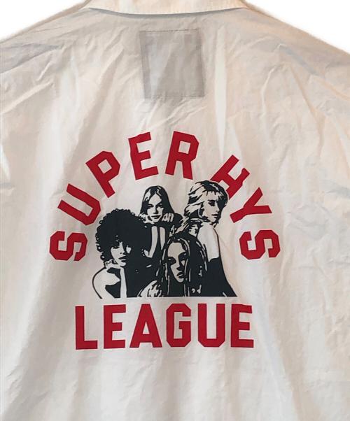 Hysteric Glamour（ヒステリックグラマー）Hysteric Glamour (ヒステリックグラマー) SUPER HYS LEAGUE ジップアップブルゾン ホワイト サイズ:X-Largeの古着・服飾アイテム