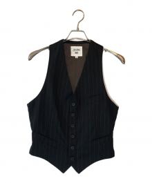 Jean Paul Gaultier homme（ジャンポールゴルチェオム）の古着「ストライプジレ」｜ブラック