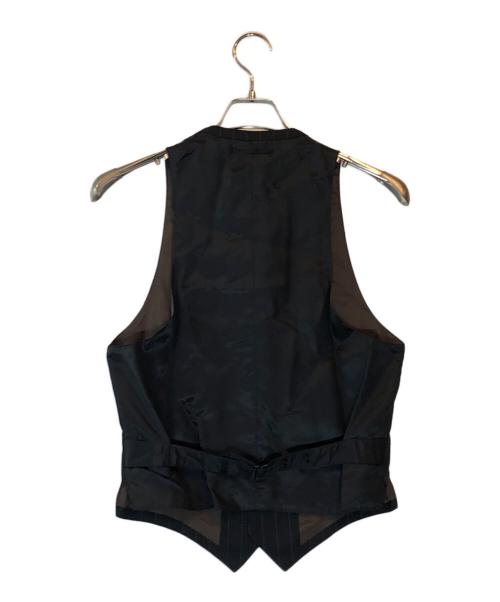 Jean Paul Gaultier homme（ジャンポールゴルチェオム）Jean Paul GAULTIER HOMME (ジャンポールゴルチェオム) ストライプジレ ブラック サイズ:48の古着・服飾アイテム