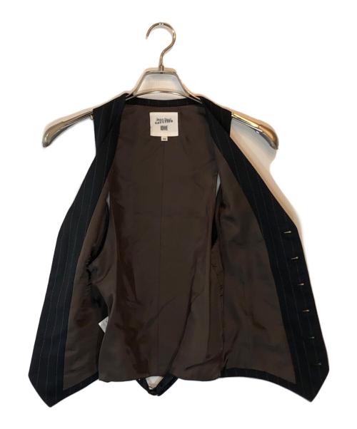Jean Paul Gaultier homme（ジャンポールゴルチェオム）Jean Paul GAULTIER HOMME (ジャンポールゴルチェオム) ストライプジレ ブラック サイズ:48の古着・服飾アイテム