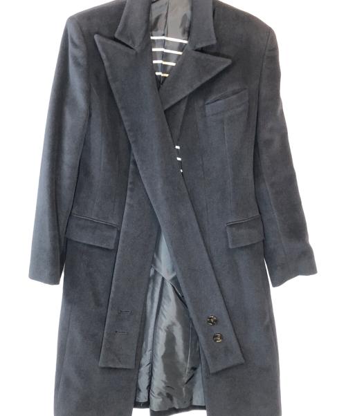 Jean Paul Gaultier FEMME（ジャンポールゴルチエ フェム）Jean Paul Gaultier FEMME (ジャンポールゴルチエ フェム) アンゴララムウールボウタイコート ブラック サイズ:size 40の古着・服飾アイテム
