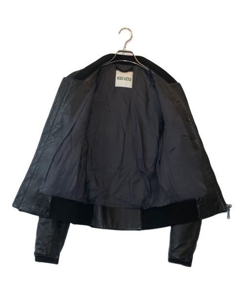 KENZO（ケンゾー）KENZO (ケンゾー) レザージャケット ブラック サイズ:Sの古着・服飾アイテム