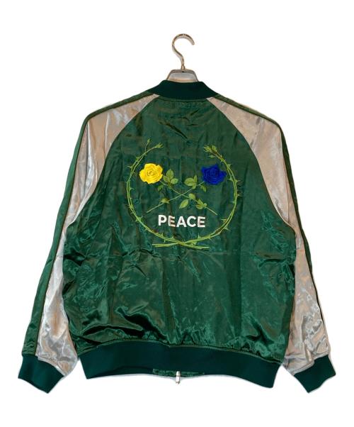 roarguns（ロアーガンズ）roarguns (ロアーガンズ) ROSE EMB SATIN JKT グリーン サイズ:3の古着・服飾アイテム