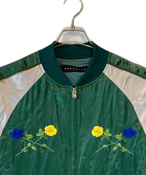 roarguns（ロアーガンズ）roarguns (ロアーガンズ) ROSE EMB SATIN JKT グリーン サイズ:3の古着・服飾アイテム
