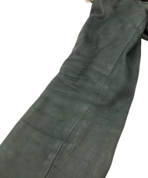 ISAMU KATAYAMA BACKLASH（イサムカタヤマ・バックラッシュ）ISAMU KATAYAMA BACKLASH (イサムカタヤマ・バックラッシュ) レザージャージ グリーン サイズ:Mの古着・服飾アイテム