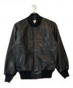 nanamica×Golden Bearナナミカ×ゴールデンベア）の古着「LEATHER VARSITY JACKET」｜ブラック