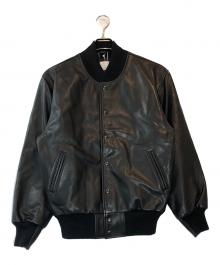 nanamica×Golden Bear（ナナミカ×ゴールデンベア）の古着「LEATHER VARSITY JACKET」｜ブラック
