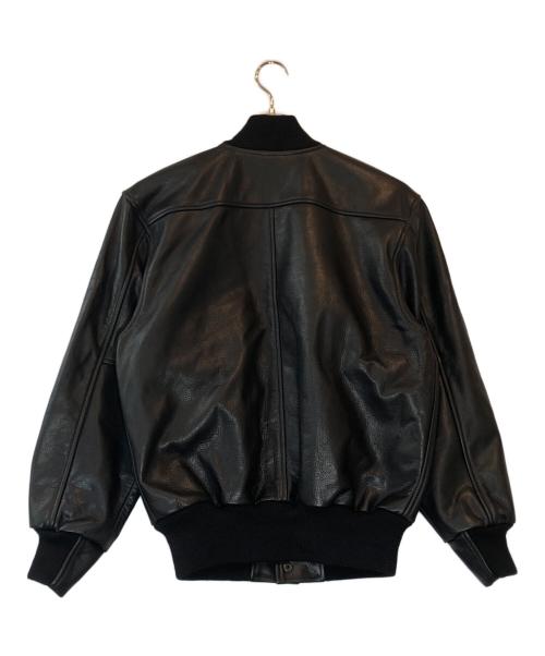 nanamica（ナナミカ）nanamica (ナナミカ) Golden Bear (ゴールデンベア) LEATHER VARSITY JACKET ブラック サイズ:XS 未使用品の古着・服飾アイテム